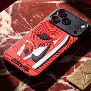 Custom Nike Air Jordan themed phone case for iPhone with unique artwork.